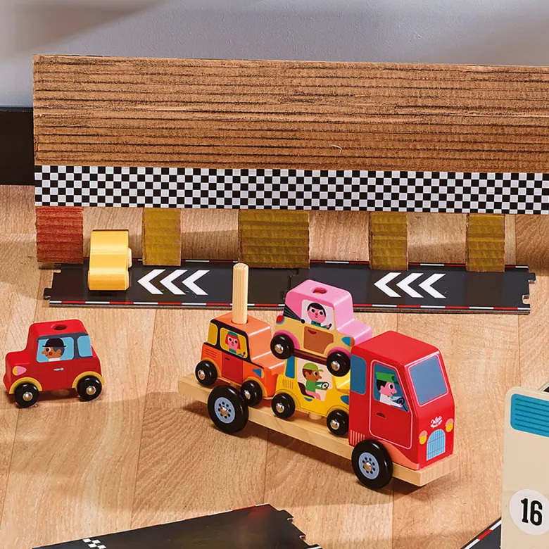 Vilac Truck with Trailer and Stacking Cars
