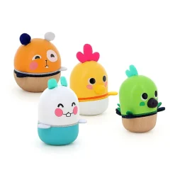 Vilac Wooden Animal Rattle, Maracas for the Little Ones, 4 Assorted Animals - Price is for 1 Piece.