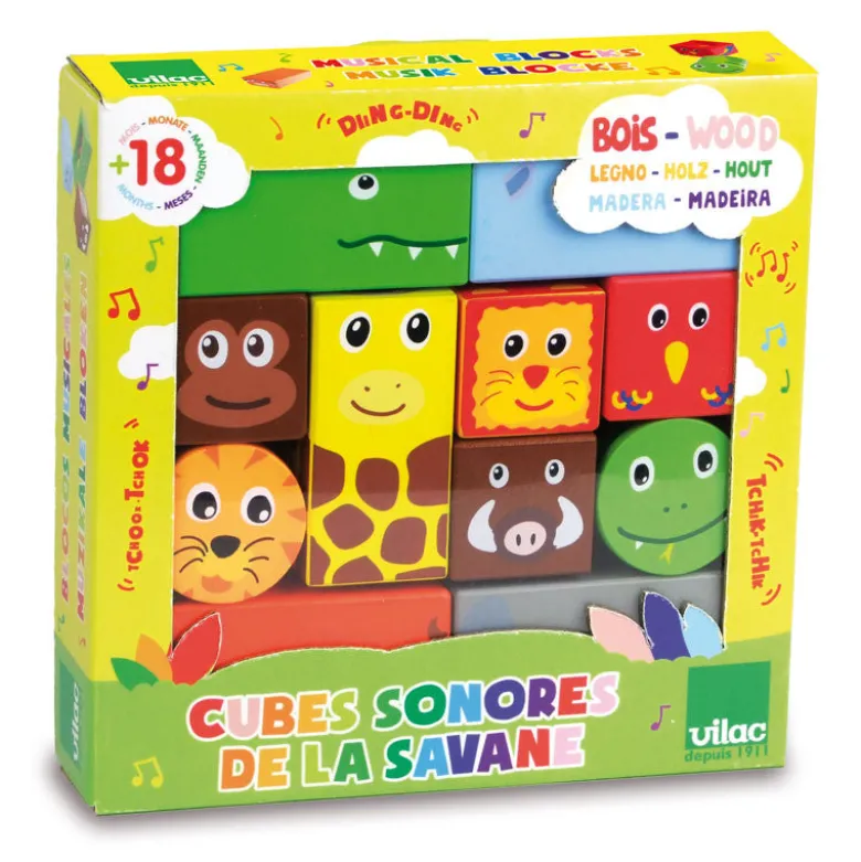Vilac Wooden Blocks with Sound