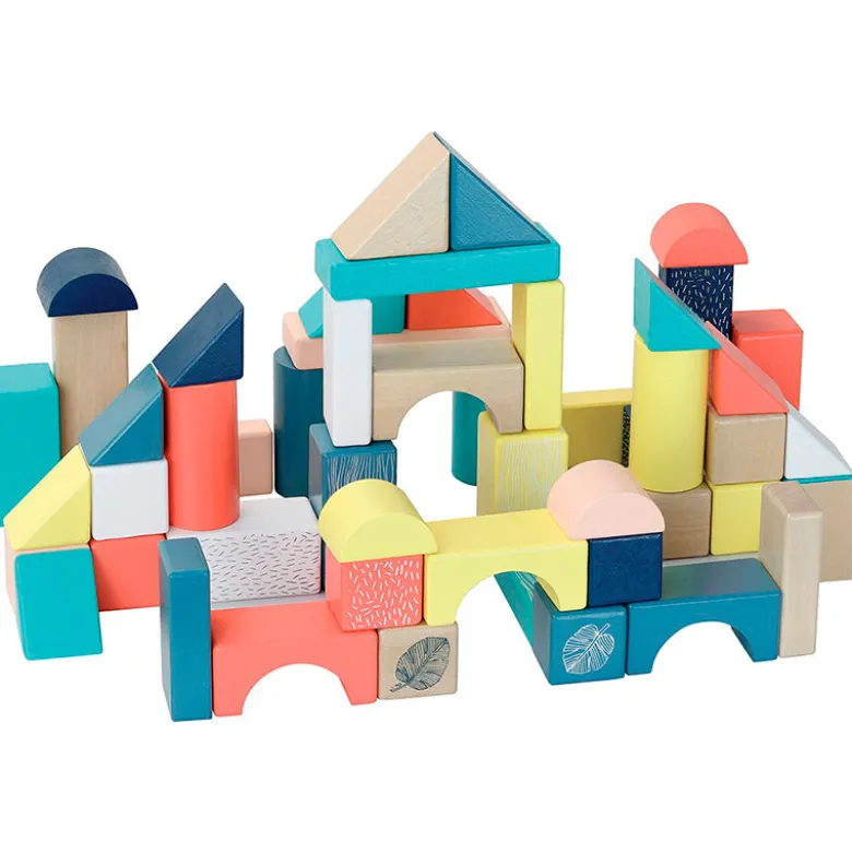 Vilac Wooden Building Blocks, 54 Pieces