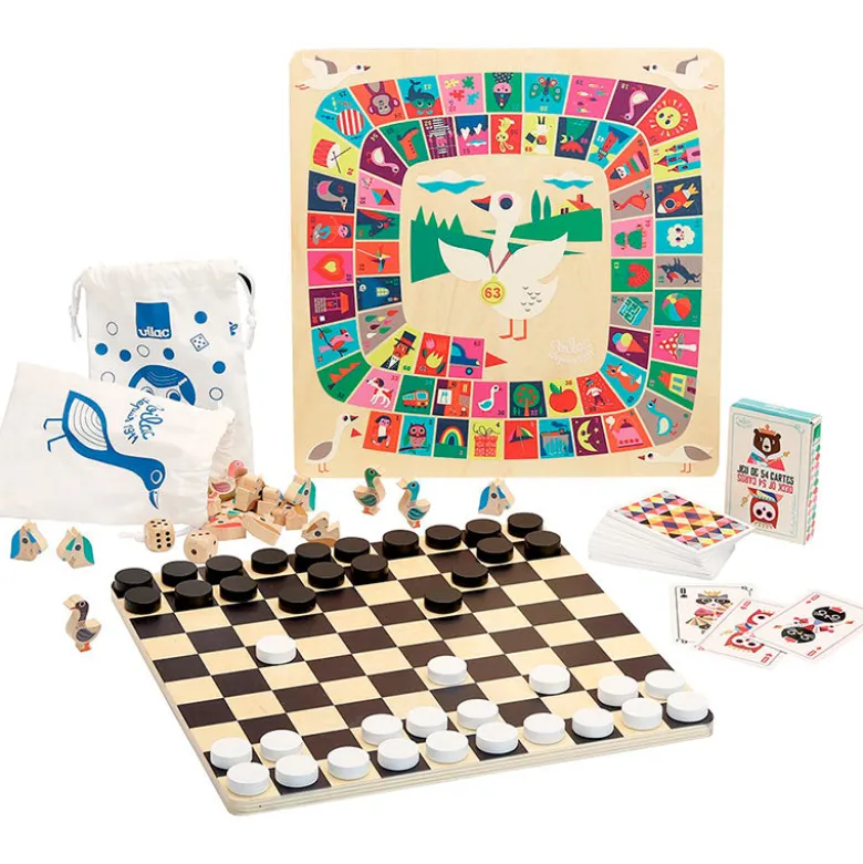 Vilac Wooden Games, Box Set of 4 Games