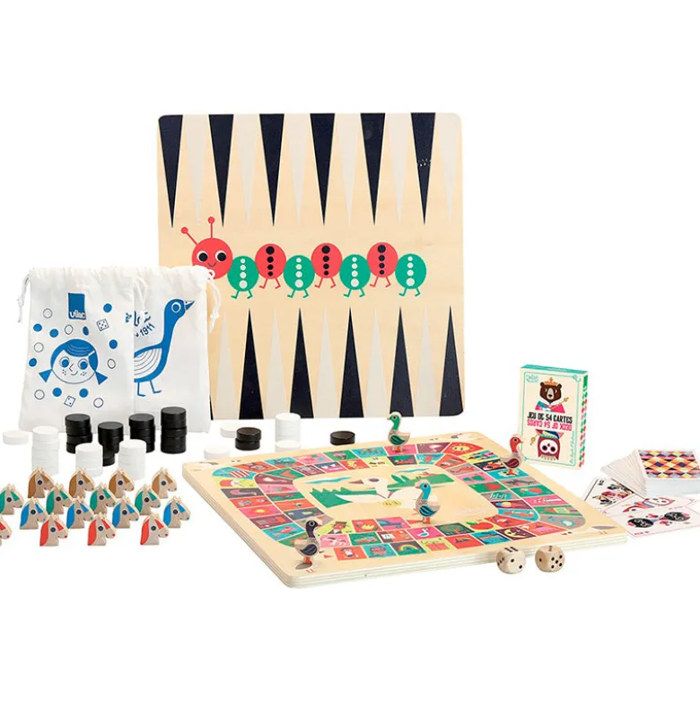Vilac Wooden Games, Box Set of 4 Games