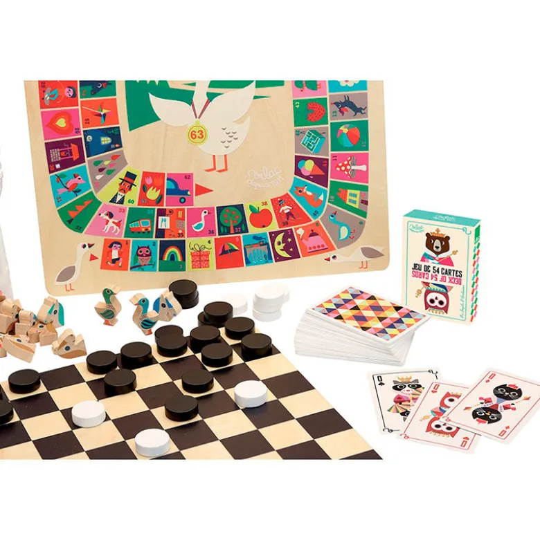 Vilac Wooden Games, Box Set of 4 Games