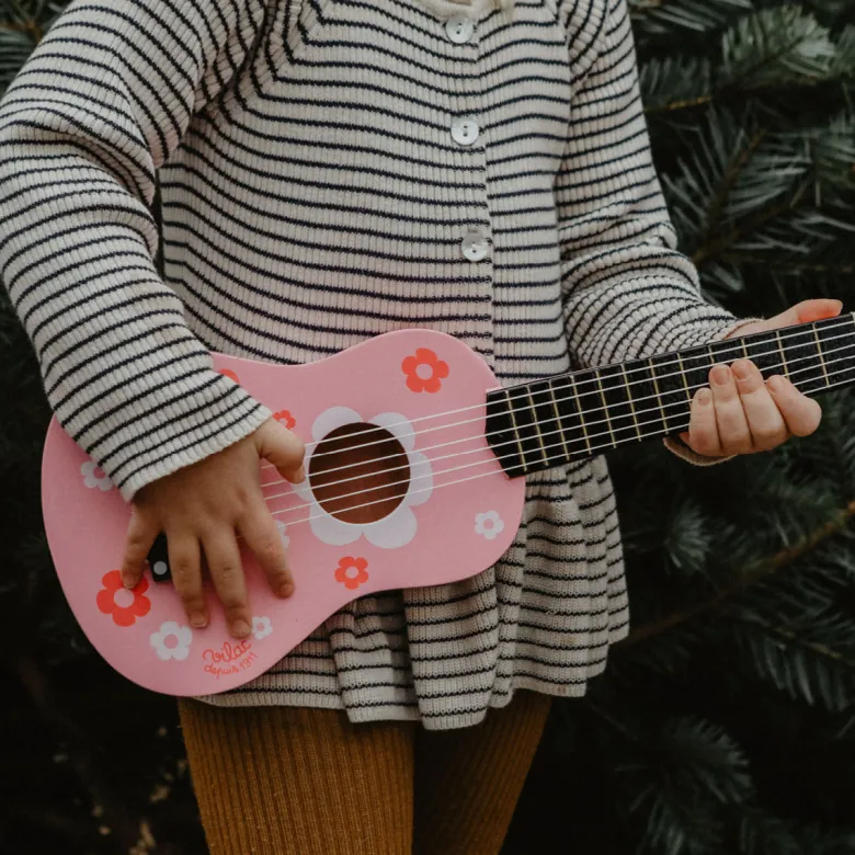 Vilac Wooden Guitar, Pink