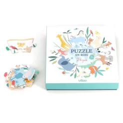 Vilac Wooden Jigsaw Puzzle, 24 Pieces, World