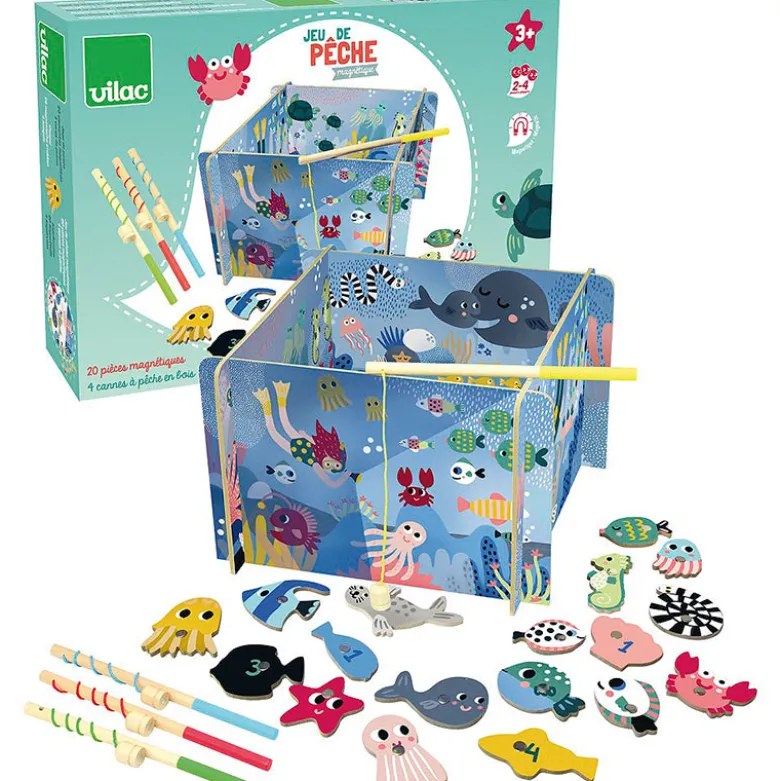 Vilac Wooden Magnetic Fishing Game, Michelle Carlslund - Fish Pond