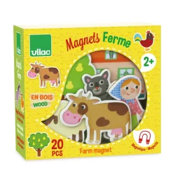 Vilac Wooden Magnets, Farm Animals