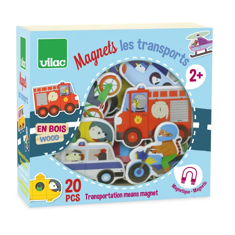 Vilac Wooden Magnets, Transportation
