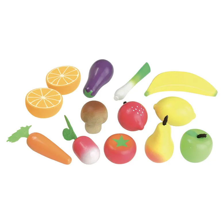 Vilac Wooden Play Food Set - Fruits and Vegetables