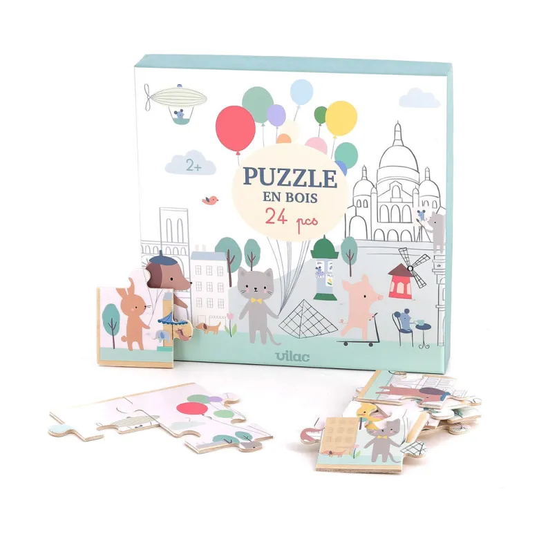 Vilac Wooden Puzzle – 24 Pieces, Paris