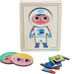 Vilac Wooden Puzzle, 6 x 3 Pieces - Jules by Ingela P Arrhenius