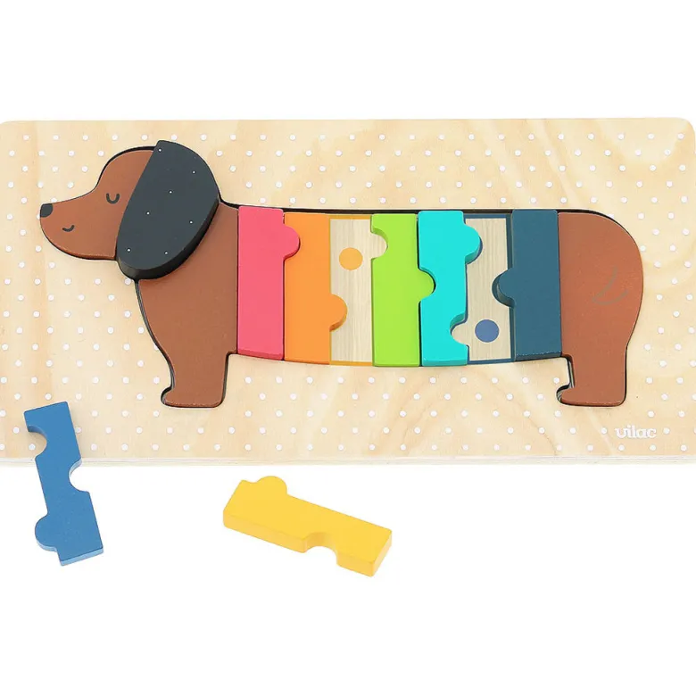Vilac Wooden Puzzle, Dog by Andy Westface