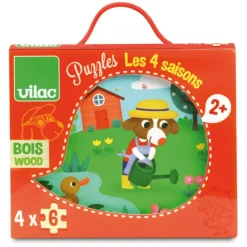 Vilac Wooden Puzzle, The Seasons - Set of 4