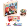 Vilac Wooden Puzzle 4x9 Pieces, Goldilocks by Ingela P. Arrhenius