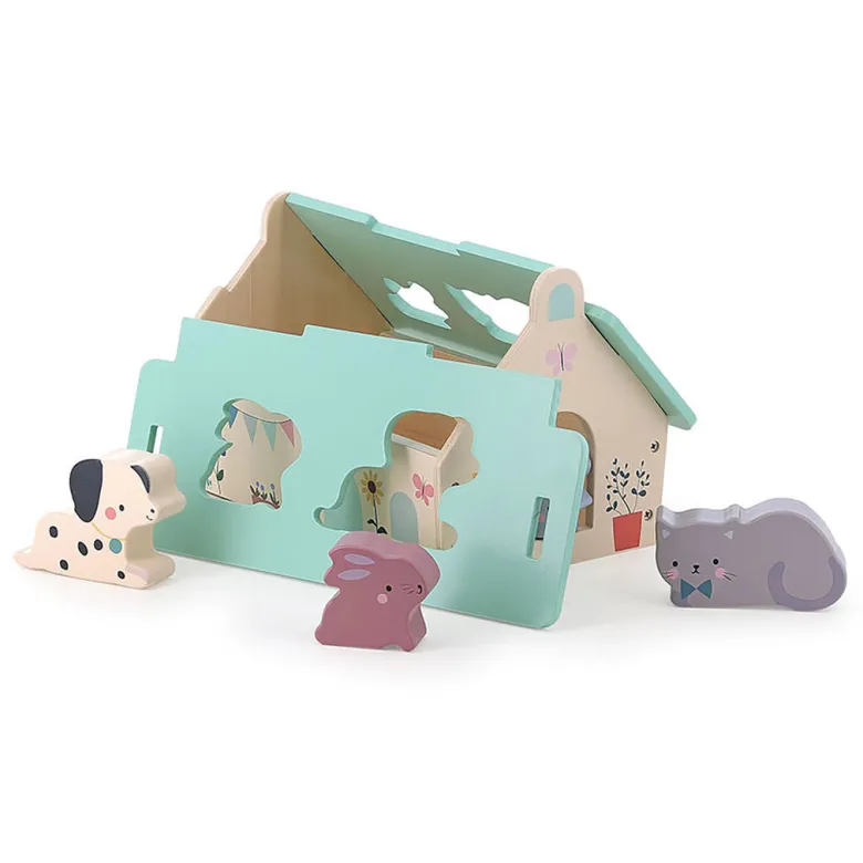 Vilac Wooden Shape Sorter, Little Farm with Animal Figures