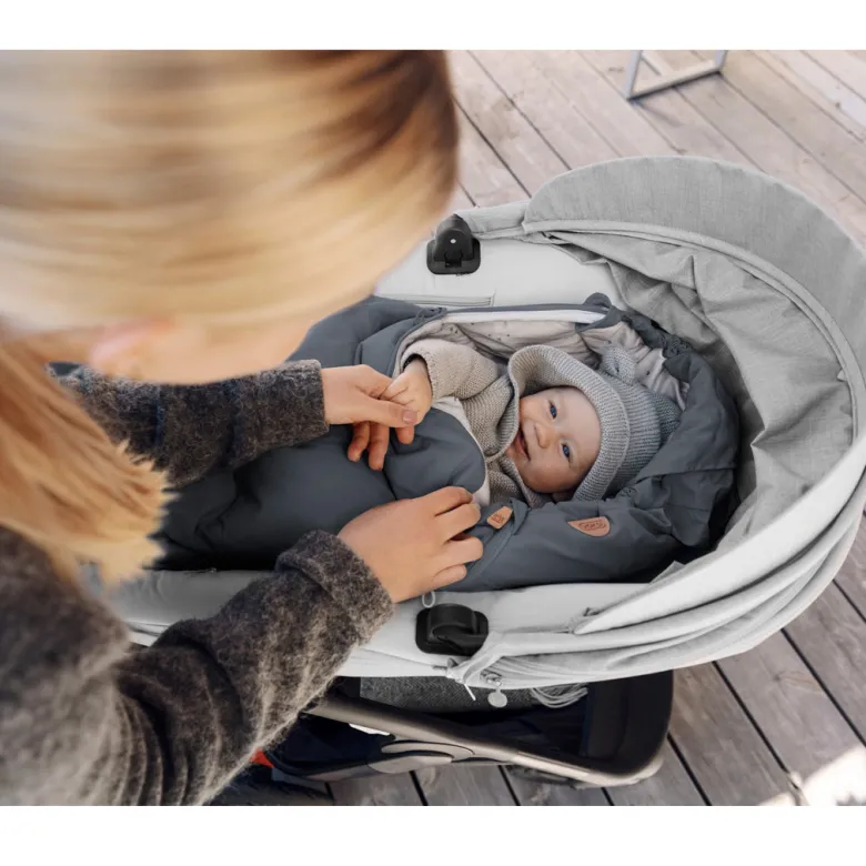 Voksi Bag, City Stroller Bag, OEKO-TEX - Black Cream