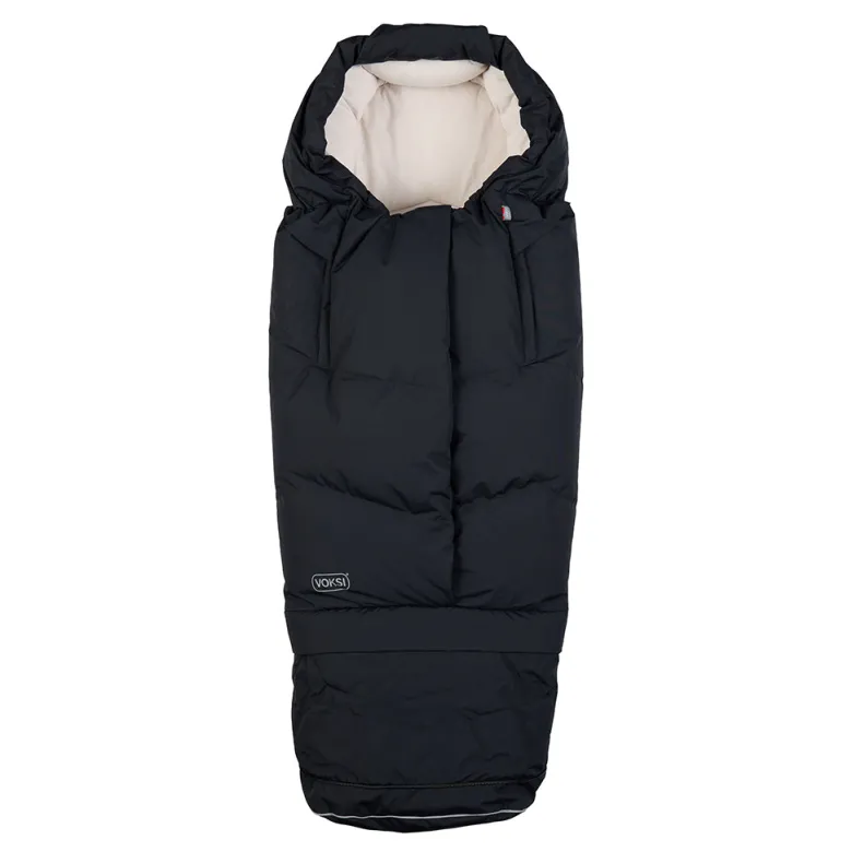 Voksi Footmuff, City North Stroller Bag, OEKO-TEX - Black Cream
