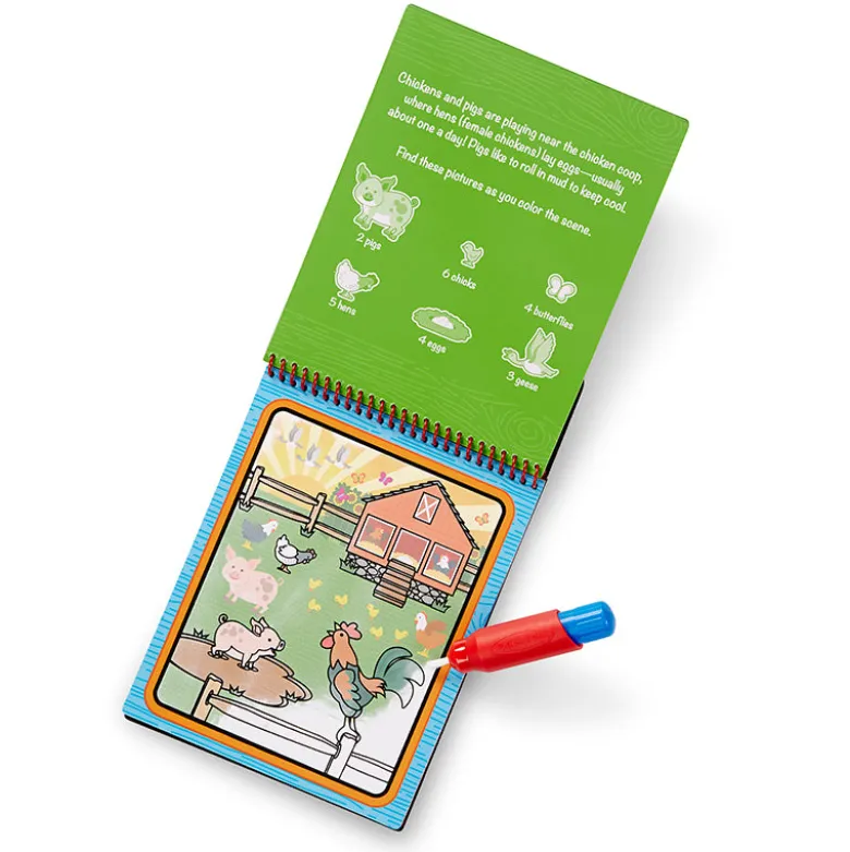 Water Wow, Paint with Water, Reusable Farmyard Scenes