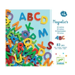 Wooden Magnetic Letters - Set of 83