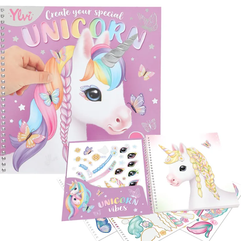 Ylvi Create Your Special Unicorn, Sticker Book