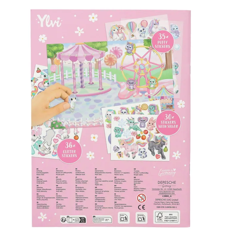 Ylvi Create Your Unicorn, Sticker Book