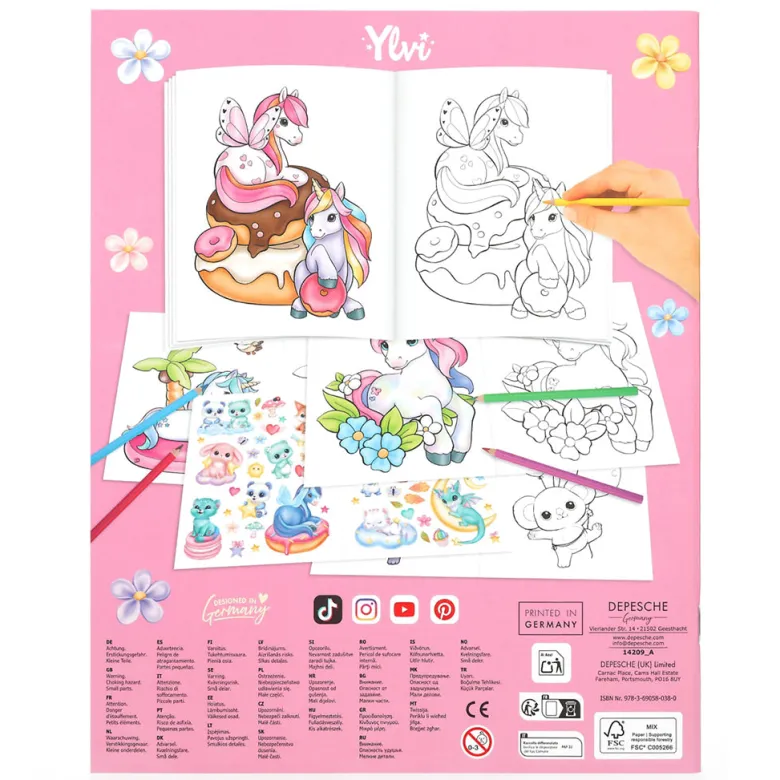 Ylvi Create Your Unicorn Coloring Book