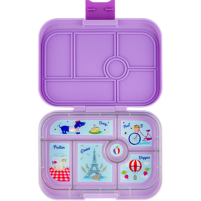 Yumbox Lunchbox with 6 Compartments, Original - Lulu Purple / Paris Tray