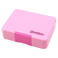 Yumbox Lunchbox with 3 Compartments, Snack Size - Power Pink/ Rainbow Tray