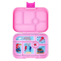 Yumbox Lunchbox with 6 Compartments, Original - Power Pink / Mermaid Tray