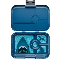 Yumbox XL Lunchbox with 4 Compartments, Tapas - Monte Carlo Blue/Shark